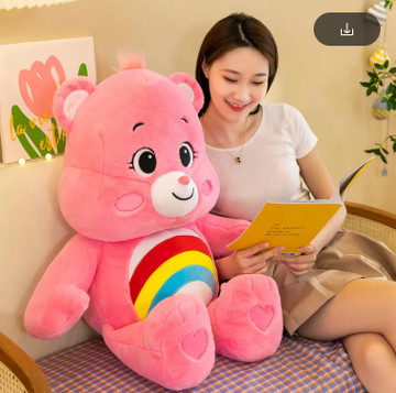 30CM Carebears Kawaii Rainbow Bear Plush Toy Lovely Anime Colorful Bear Stuffed Doll Room Decor Lovely Bear Birthday Gift