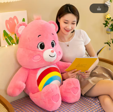 30CM Carebears Kawaii Rainbow Bear Plush Toy Lovely Anime Colorful Bear Stuffed Doll Room Decor Lovely Bear Birthday Gift