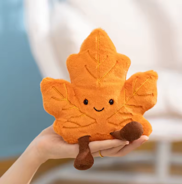 Leaf Ginkgo Leaf Stuffed Plant Plush Toys Kawaii Smiling Leaf With Leg Cartoon Dolls Soft Plush Xmas Gifts For Girl