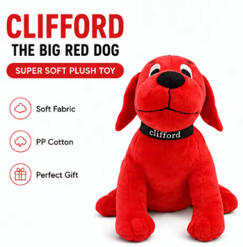 Clifford The Big Red Dog Plush Toy Soft Stuffed Animal Doll Cartoon Puppy Plush Kids Birthday Christmas Gift