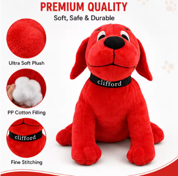Clifford The Big Red Dog Plush Toy Soft Stuffed Animal Doll Cartoon Puppy Plush Kids Birthday Christmas Gift