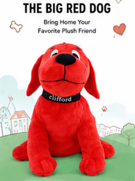 Clifford The Big Red Dog Plush Toy Soft Stuffed Animal Doll Cartoon Puppy Plush Kids Birthday Christmas Gift