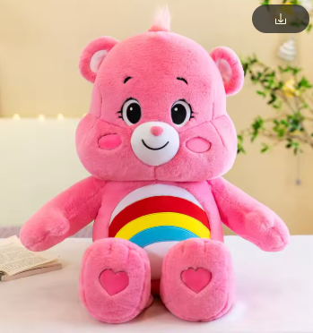 30CM Carebears Kawaii Rainbow Bear Plush Toy Lovely Anime Colorful Bear Stuffed Doll Room Decor Lovely Bear Birthday Gift