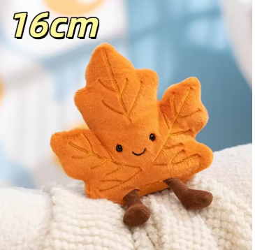 Leaf Ginkgo Leaf Stuffed Plant Plush Toys Kawaii Smiling Leaf With Leg Cartoon Dolls Soft Plush Xmas Gifts For Girl