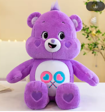 30CM Carebears Kawaii Rainbow Bear Plush Toy Lovely Anime Colorful Bear Stuffed Doll Room Decor Lovely Bear Birthday Gift