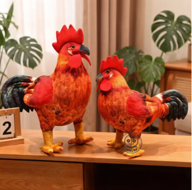 Hot High Quality 30/48cm Simulation Rooster Plush Toys Life Like Chicken Pillow Stuffed Soft Animal Dolls For Room Decor Gift