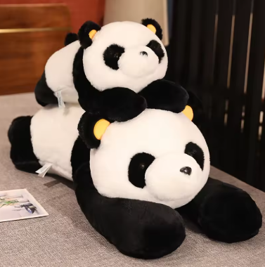 60cm-120cm Giant Panda Plush Toys Soft Sleep Pillow Cartoon Animal Bear Stuffed Baby Doll Classic Kids Birthday Christmas Gifts