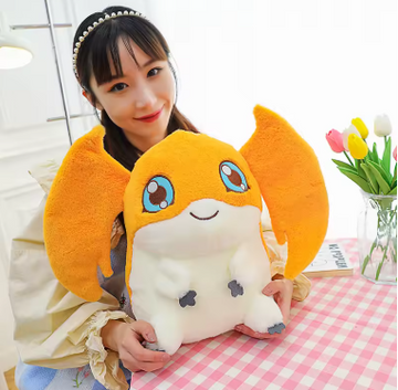 Kawaii Patamon Stuffed Plush Toy Doll Cartoon Cute Anime Figure Soft Pillow Room Decor Peluche Birthday Gift