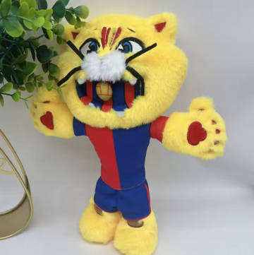 Mascot of Barcelona Football Plush Doll Cat Plushies Collection Souvenir Stuffed Toys Kids Child Boys Girls Birthday Gifts