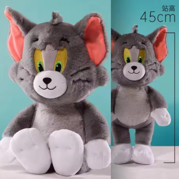 Original Kawaii Tom And Jerry Plush Toy Cartoon Anime Movie Cat Mouse Plushies Stuffed Animals Doll Toys For Kids Birthday Gifts
