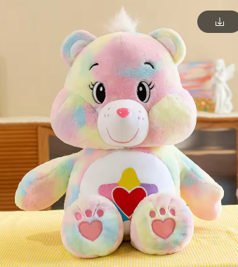 30CM Carebears Kawaii Rainbow Bear Plush Toy Lovely Anime Colorful Bear Stuffed Doll Room Decor Lovely Bear Birthday Gift