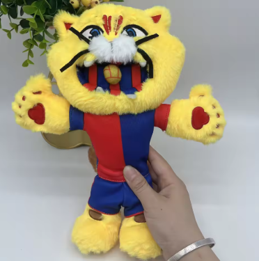 Mascot of Barcelona Football Plush Doll Cat Plushies Collection Souvenir Stuffed Toys Kids Child Boys Girls Birthday Gifts
