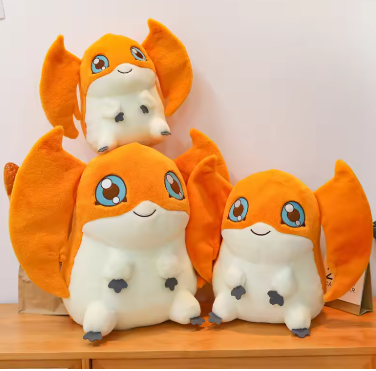Kawaii Patamon Stuffed Plush Toy Doll Cartoon Cute Anime Figure Soft Pillow Room Decor Peluche Birthday Gift