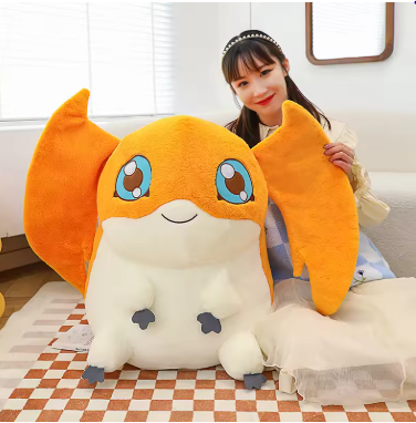 Kawaii Patamon Stuffed Plush Toy Doll Cartoon Cute Anime Figure Soft Pillow Room Decor Peluche Birthday Gift
