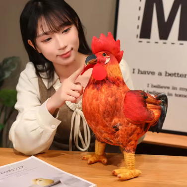 Hot High Quality 30/48cm Simulation Rooster Plush Toys Life Like Chicken Pillow Stuffed Soft Animal Dolls For Room Decor Gift