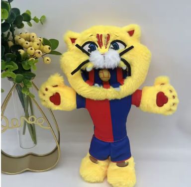 Mascot of Barcelona Football Plush Doll Cat Plushies Collection Souvenir Stuffed Toys Kids Child Boys Girls Birthday Gifts