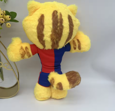 Mascot of Barcelona Football Plush Doll Cat Plushies Collection Souvenir Stuffed Toys Kids Child Boys Girls Birthday Gifts