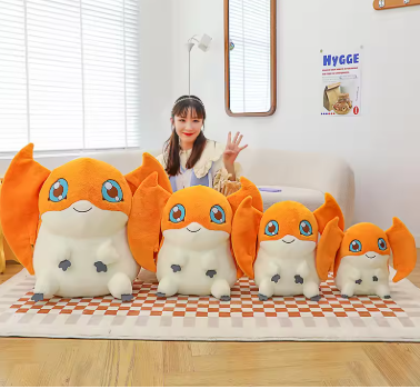 Kawaii Patamon Stuffed Plush Toy Doll Cartoon Cute Anime Figure Soft Pillow Room Decor Peluche Birthday Gift