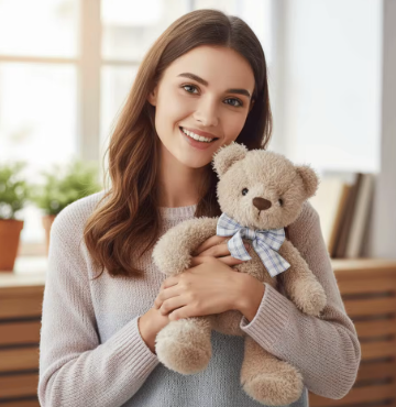 Christmas Gift Soft Bear Cute Fluffy Brown Soft Stuffed Animal Sweater Bear Children Gits Stuffed Animal Birthday Gift