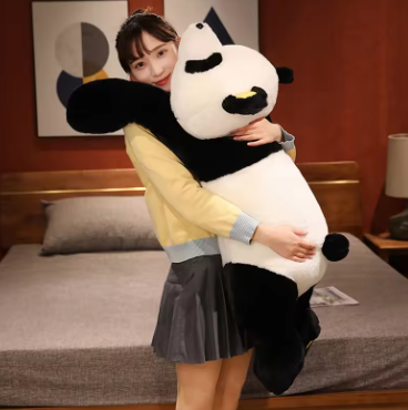 60cm-120cm Giant Panda Plush Toys Soft Sleep Pillow Cartoon Animal Bear Stuffed Baby Doll Classic Kids Birthday Christmas Gifts