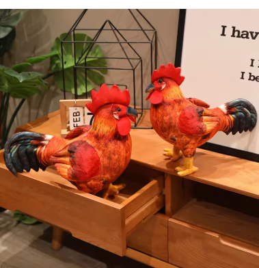 Hot High Quality 30/48cm Simulation Rooster Plush Toys Life Like Chicken Pillow Stuffed Soft Animal Dolls For Room Decor Gift