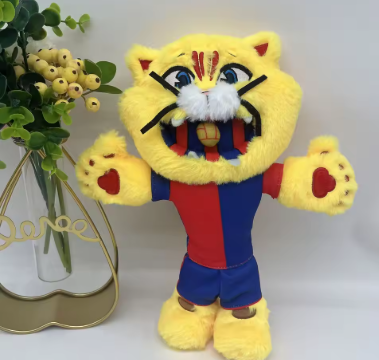 Mascot of Barcelona Football Plush Doll Cat Plushies Collection Souvenir Stuffed Toys Kids Child Boys Girls Birthday Gifts