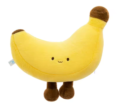Cartoon Kawaii Banana Plush Toys Doll Cute Soft Stuffed Fruit Banana Plush Pillow for Girlfriend's Birthday Gift Dolls with Feet