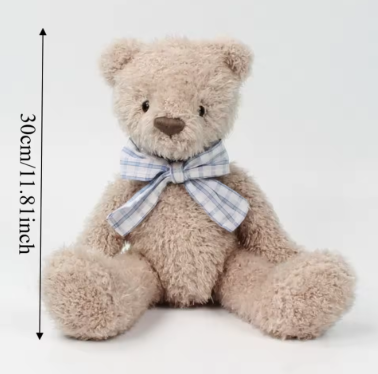 Christmas Gift Soft Bear Cute Fluffy Brown Soft Stuffed Animal Sweater Bear Children Gits Stuffed Animal Birthday Gift