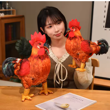 Hot High Quality 30/48cm Simulation Rooster Plush Toys Life Like Chicken Pillow Stuffed Soft Animal Dolls For Room Decor Gift