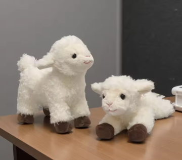 Sheep Plush Toys Standing/Lying Sheep Stuffed Doll 20cm Simulated Animal Toys Home Decor Toys Creative Birthday Surprise Gifts