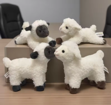 Sheep Plush Toys Standing/Lying Sheep Stuffed Doll 20cm Simulated Animal Toys Home Decor Toys Creative Birthday Surprise Gifts