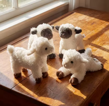 Sheep Plush Toys Standing/Lying Sheep Stuffed Doll 20cm Simulated Animal Toys Home Decor Toys Creative Birthday Surprise Gifts