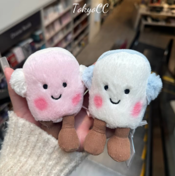 Marshmallow Plush Toy Cute Pink Blue Marshmallow Stuffed Doll Couple Plushies Soft Birthday Gifts Girl Home Decor