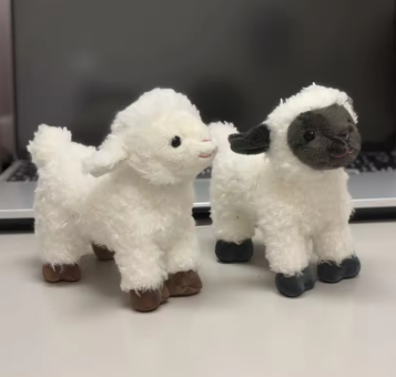Sheep Plush Toys Standing/Lying Sheep Stuffed Doll 20cm Simulated Animal Toys Home Decor Toys Creative Birthday Surprise Gifts