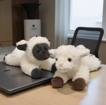 Sheep Plush Toys Standing/Lying Sheep Stuffed Doll 20cm Simulated Animal Toys Home Decor Toys Creative Birthday Surprise Gifts