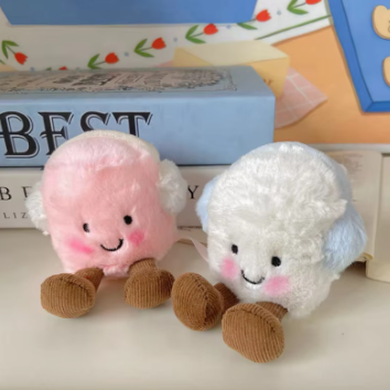 Marshmallow Plush Toy Cute Pink Blue Marshmallow Stuffed Doll Couple Plushies Soft Birthday Gifts Girl Home Decor