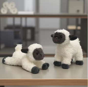 Sheep Plush Toys Standing/Lying Sheep Stuffed Doll 20cm Simulated Animal Toys Home Decor Toys Creative Birthday Surprise Gifts