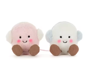 Marshmallow Plush Toy Cute Pink Blue Marshmallow Stuffed Doll Couple Plushies Soft Birthday Gifts Girl Home Decor